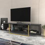 Hanah Home Asal 150 Soporte de TV Negro y Oro